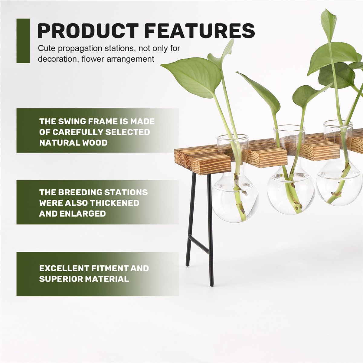 Propagation Station Vase - ABFS Çoğaltma İstasyonları Masaüstü Hava Bitkisi