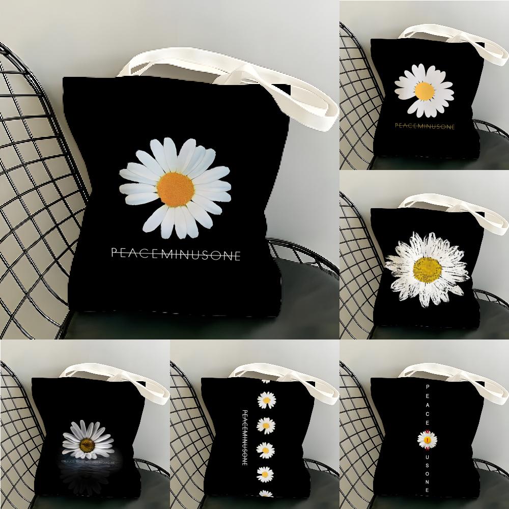 Peat Pellet Tray - P-Peaceminusones Küçük Papatya Saklama Torbaları Kanvas